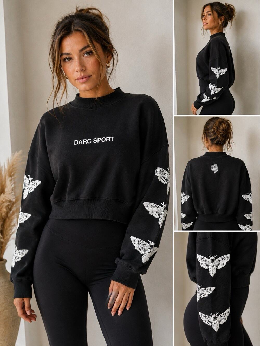 NWT Darc Sport Cropped Reborn Ave Crewneck Sweatshirt SZ XS